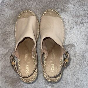 TOMS Women's Cream Espadrille Sandals